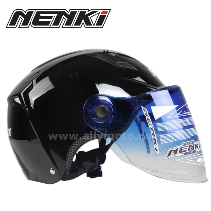 129 Men Women Open Half Face Helmet Scooter Street Cruiser Chopper Touring Motorbike Sun Shield Lens